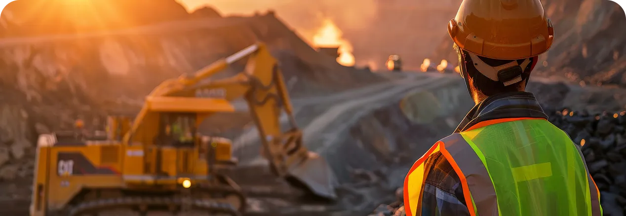 Maquinaria pesada en una mina